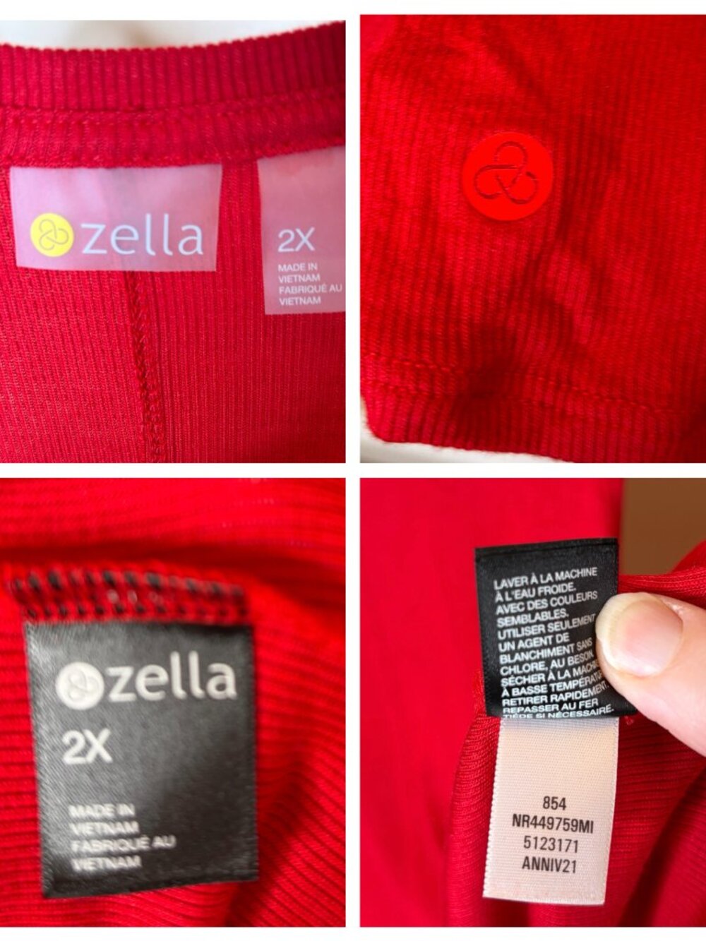 New Zella Favorite Ribbed Red Tank Top Size 2X - Picture 9 of 11
